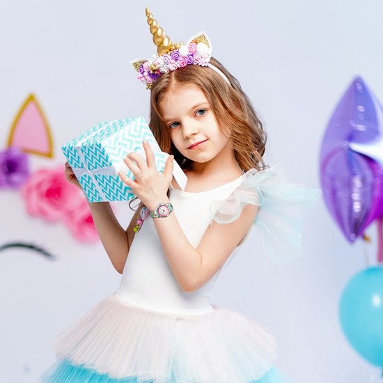 CLOCKODILE Tyrkysové dívčí dětské hodinky MOTÝL