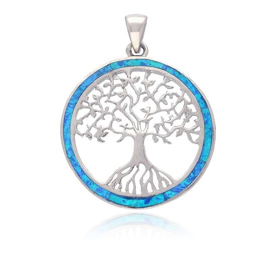 MOISS opálový stříbrný přívěsek STROM