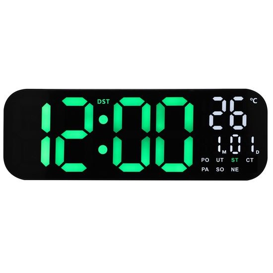 JVD DH9016.1 - Digitální stále svítící hodiny s datumem a dnem v týdnu v češtině