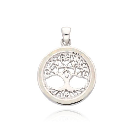 MOISS opálový stříbrný přívěsek STROM