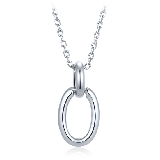 MINET Elegantní stříbrný 925/1000 náhrdelník JMAS0361SN45