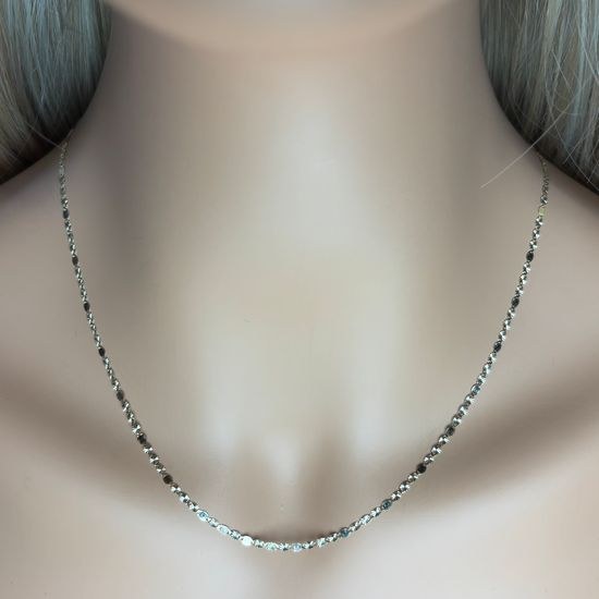 Zlatý 585/1000 řetízek vícebarevný žiletkový 1539