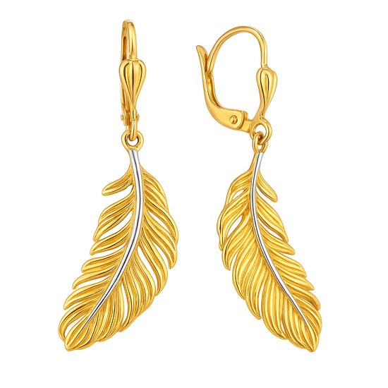 Zlaté visací náušnice klapkové