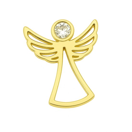 Zlatý 585/1000 anděl se zirkonem 3014p