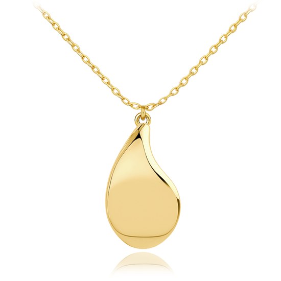 MINET Moderní zlatý náhrdelník kapka Au 585/1000 2,35g