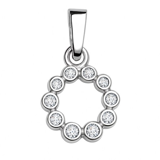 Stříbrný přívěsek Kroužek se zirkony