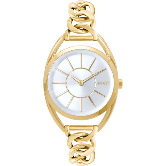 MINET Stříbrno-zlaté dámské hodinky s čísly ICON GOLD MWL5233