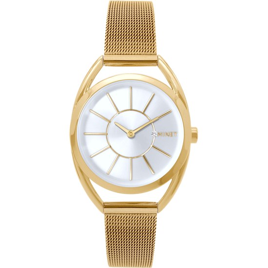 MINET Zlaté dámské hodinky ICON GOLD MESH