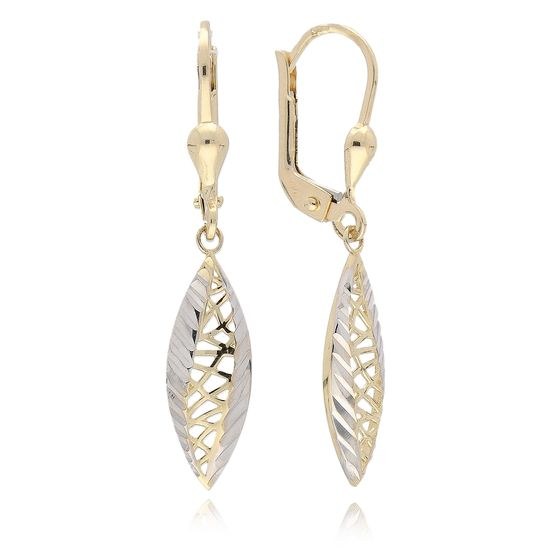 MOISS náušnice ze žlutého zlata BICOLOR