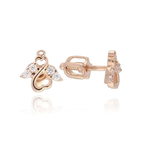 MOISS náušnice z růžového zlata ANDĚL