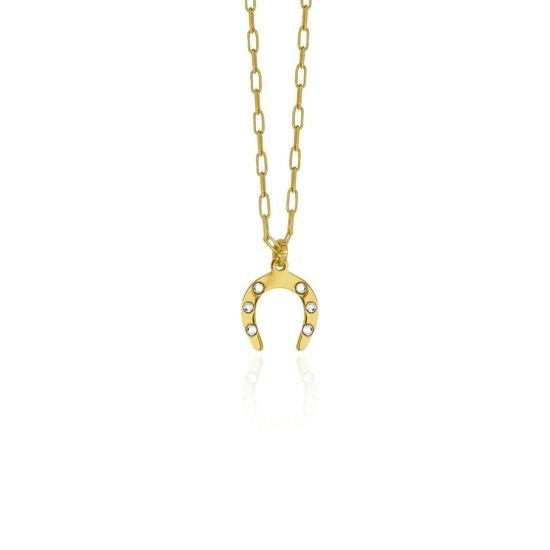 Stříbrný zlacený řetízek s přívěskem Victoria Cruz A3721-07DG