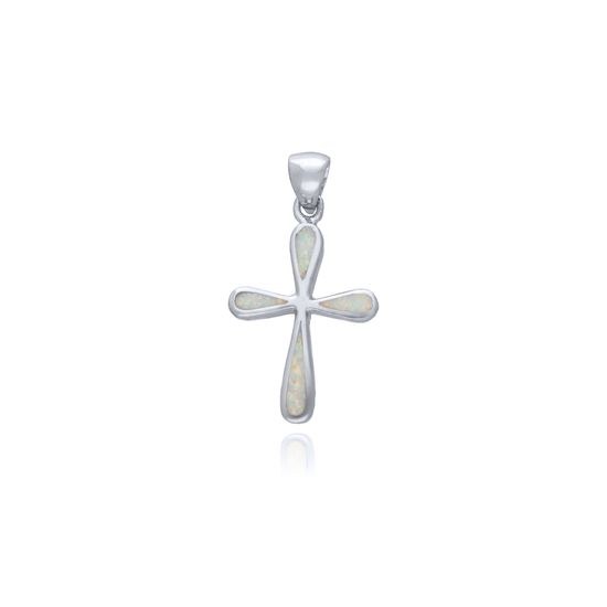 MOISS opálový stříbrný přívěsek KŘÍŽEK