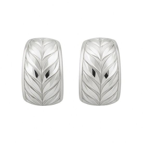 Zlaté náušnice z bílého zlata francouzské zavírání