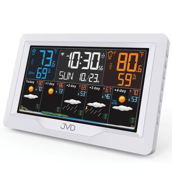 JVD RB3390.2 - Meteorologická stanice s barevným displejem a 5-denní předpovědí