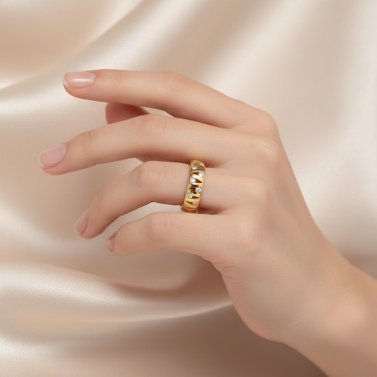 Zlatý prsten se zirkony