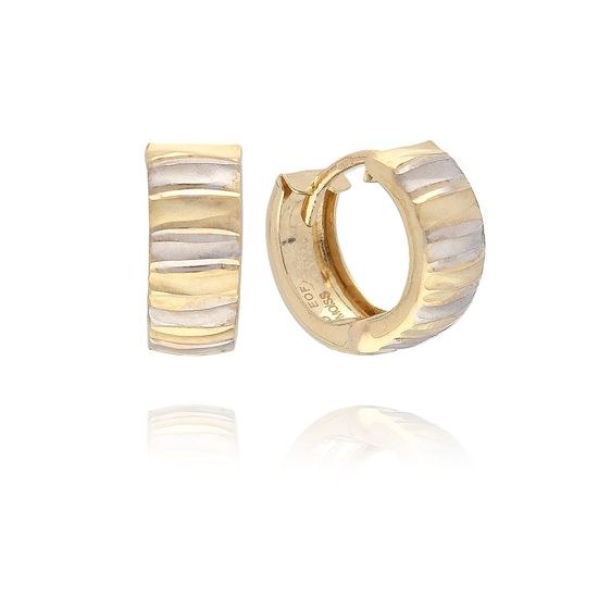 MOISS náušnice ze žlutého zlata BICOLOR