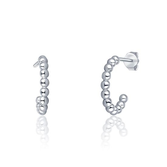 Náušnice JVD stříbrné