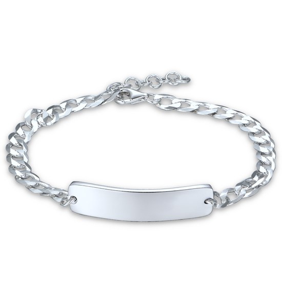 MINET Stříbrný pánsky náramek s destičkou pro gravírování Ag 925/1000 10,95g