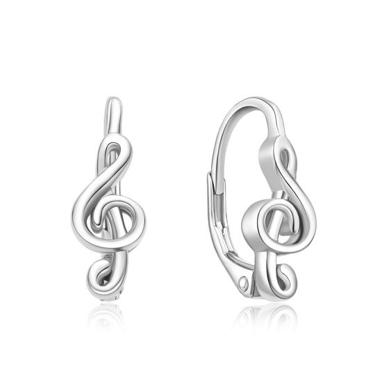 MOISS dětské stříbrné náušnice HOUSLOVÝ KLÍČ