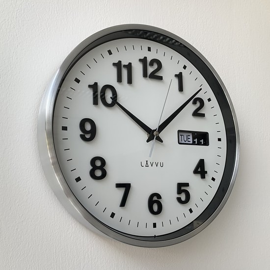 LAVVU Kovové hodiny s ukazatelem data DATE METAL LCT4050