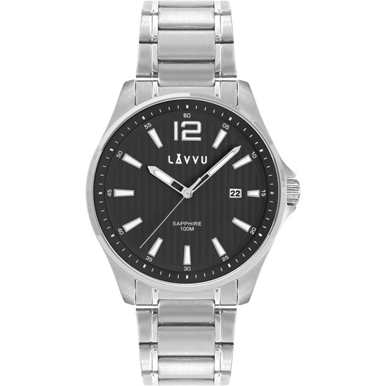 Pánské hodinky se safírovým sklem LAVVU LWM0162 NORDKAPP Black