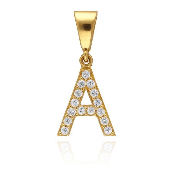 MOISS přívěsek ze žlutého zlata PÍSMENO A