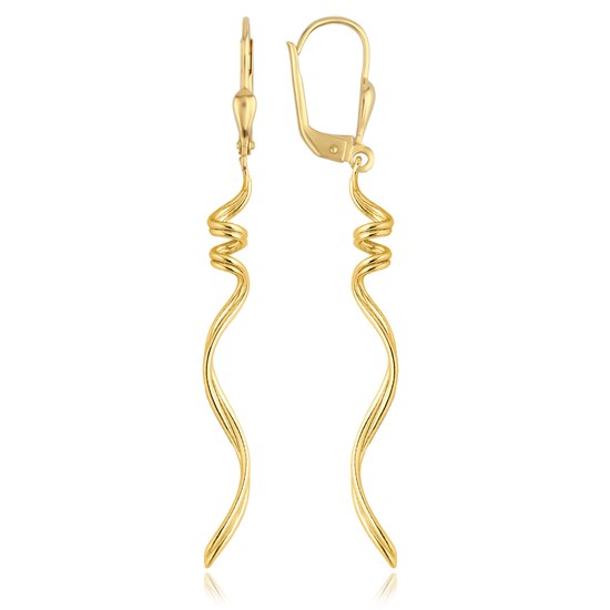 MINET Elegantní zlaté náušnice s patentem Au 585/1000 2,65g