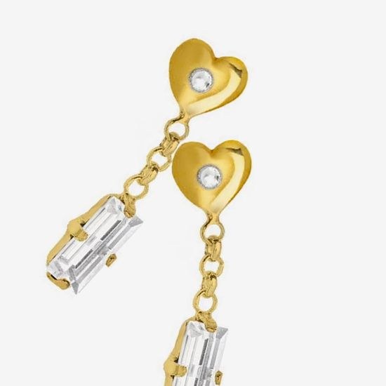 Stříbrné zlacené náušnice Victoria Cruz A3737-07DT