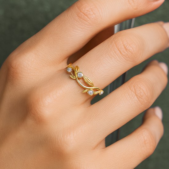 MINET Elegantní zlatý prsten s bílým zirkonem Au 585/1000 vel. 59 - 1,35g