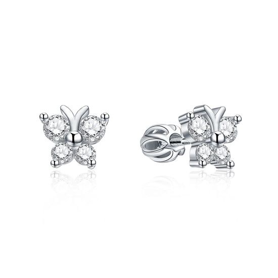 MOISS stříbrné náušnice MOTÝL