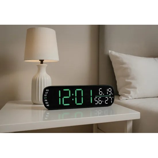 JVD SB5512.4 - hodiny s názvem dne v češtině, budíkem a mnoha užitečnými funkcemi