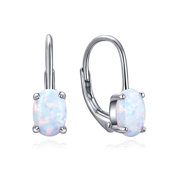 MOISS stříbrné náušnice OPÁL