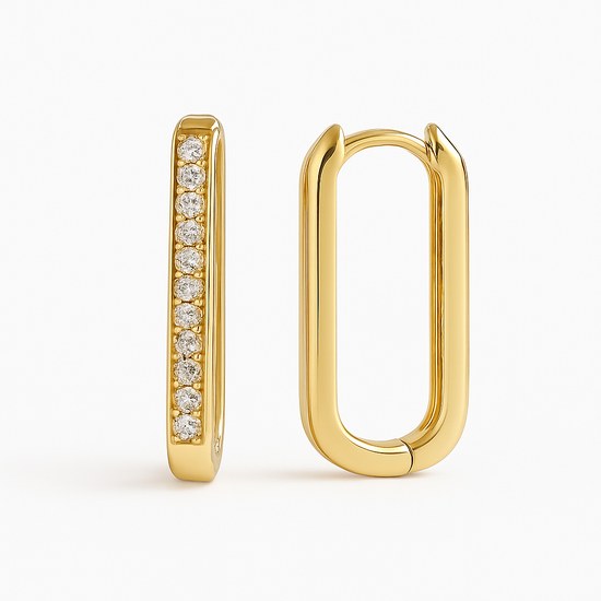 Zlaté náušnice se zirkony