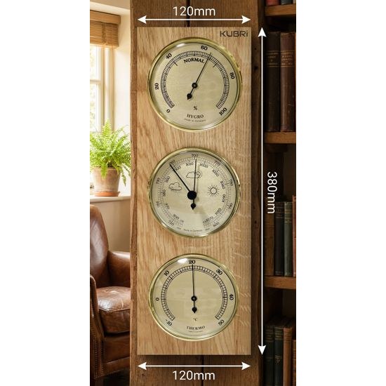 KUBRi 0222MO - barometr s vynikající citlivostí v dubovém rámu