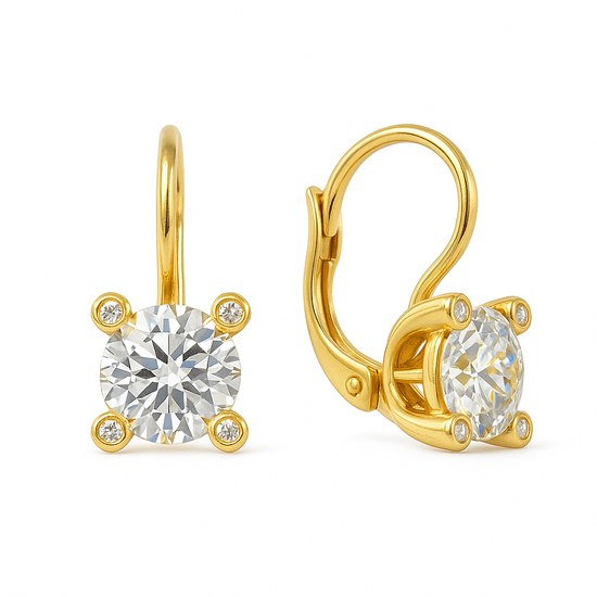 Zlaté 585/1000 náušnice klapkové