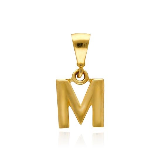 MOISS přívěsek ze žlutého zlata PÍSMENO M