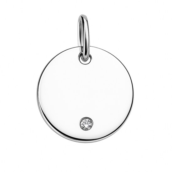 Stříbrný přívěsek kolečko se zirkonem