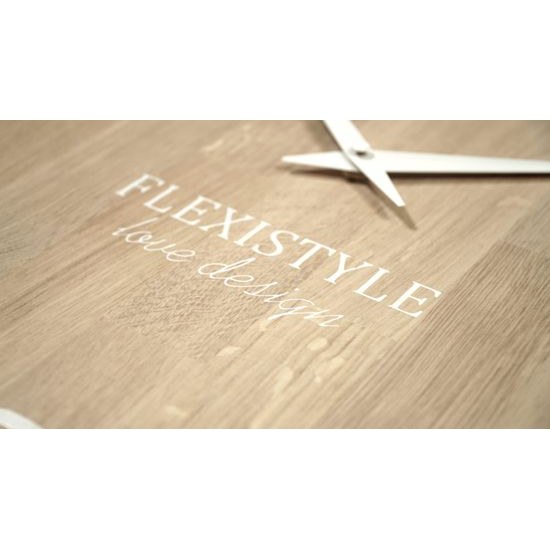 Flexistyle z228 - nástěnné hodiny z přírodního dubu s průměrem 50 cm