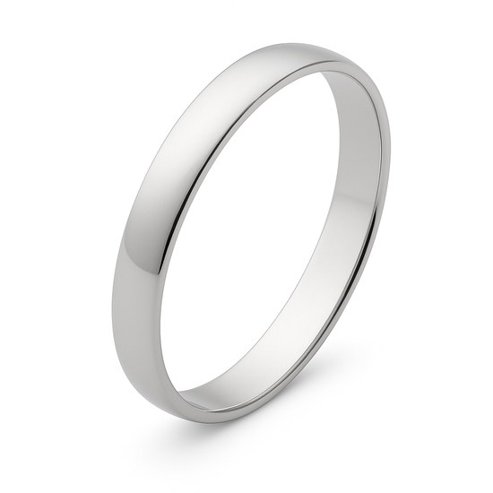 Zlatý 585/1000 snubní prsten z bílého zlata