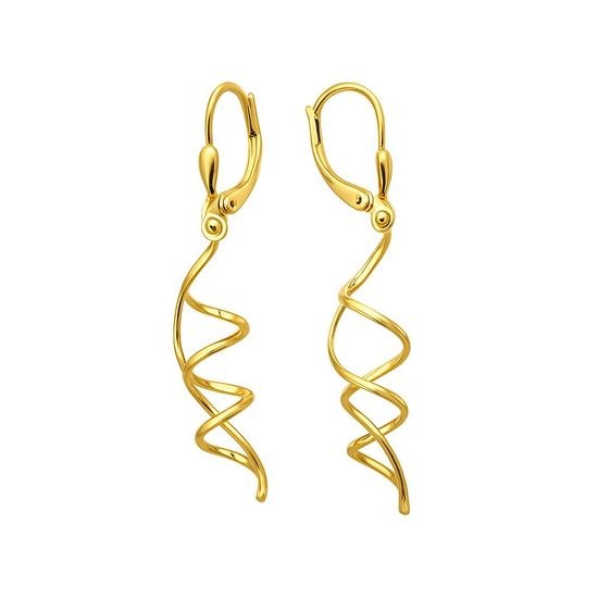 Zlaté visací náušnice klapkové