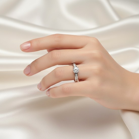 Zlatý prsten z bílého zlata se zirkony