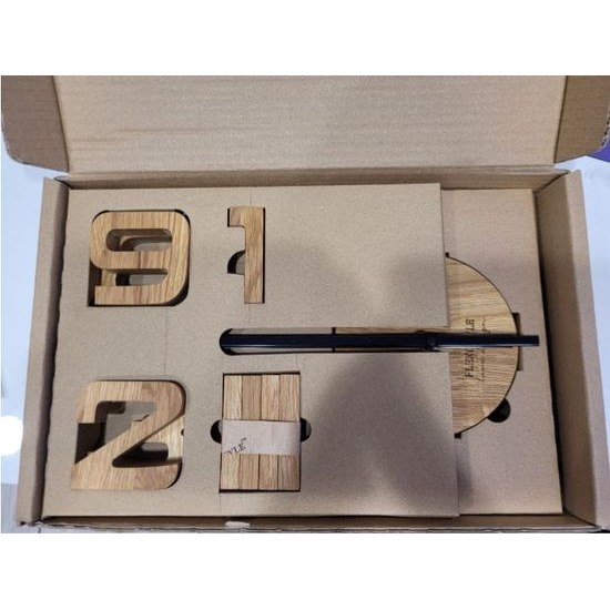 Flexistyle z54g - dubové nalepovací hodiny s průměrem 50-75 cm