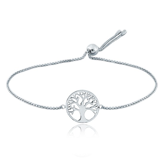 MINET Stříbrný stahovací náramek strom života