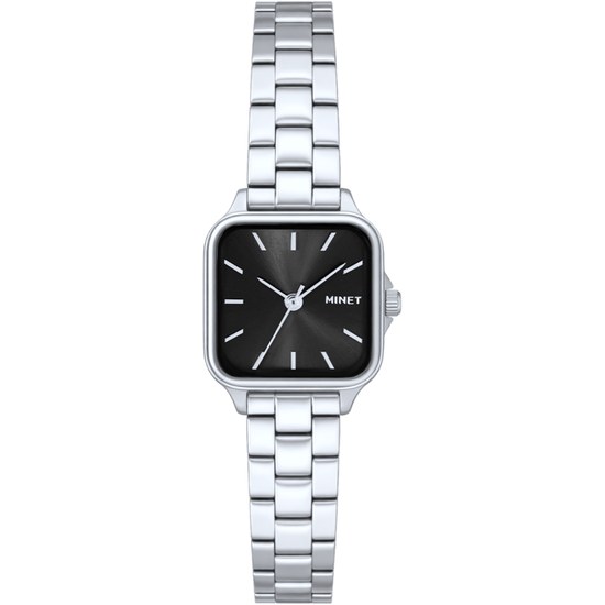 MINET Stříbrno-černé dámské hodinky GRACE MWL5505