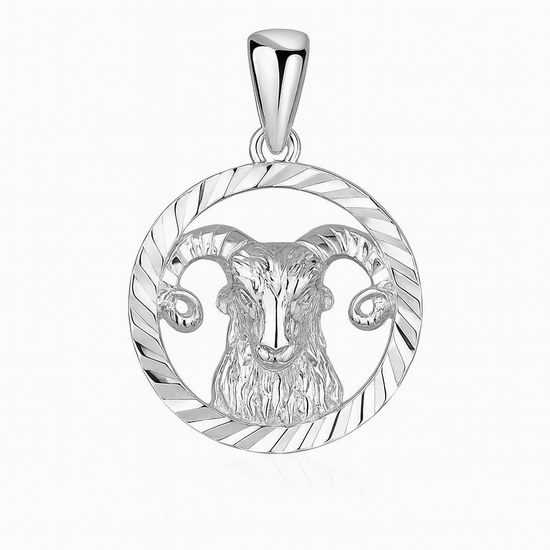 Stříbrný přívěs zvěrokruh Beran broušený kroužek