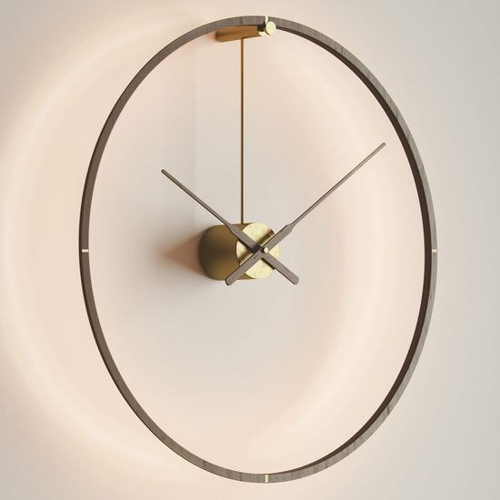 Nomon Ombra mini Premium wall 55 cm - Designové nástěnné hodiny s LED podsvětlením v rámu