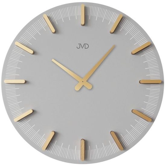 JVD HC401.2 - hodiny v šedo zlatém odstínu o průměru 40 cm
