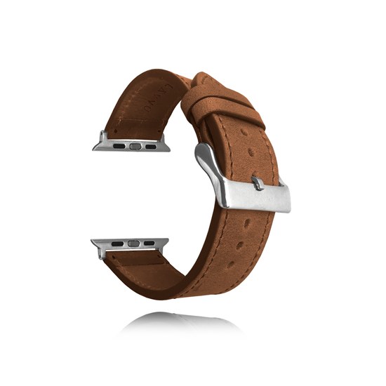 Hnědý kožený řemínek LAVVU Top Grain pro APPLE WATCH 42-44 mm LSXAES2