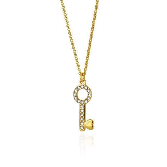 Stříbrný zlacený řetízek s přívěskem Victoria Cruz A3740-07DG