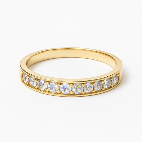 Zlatý prsten se zirkony